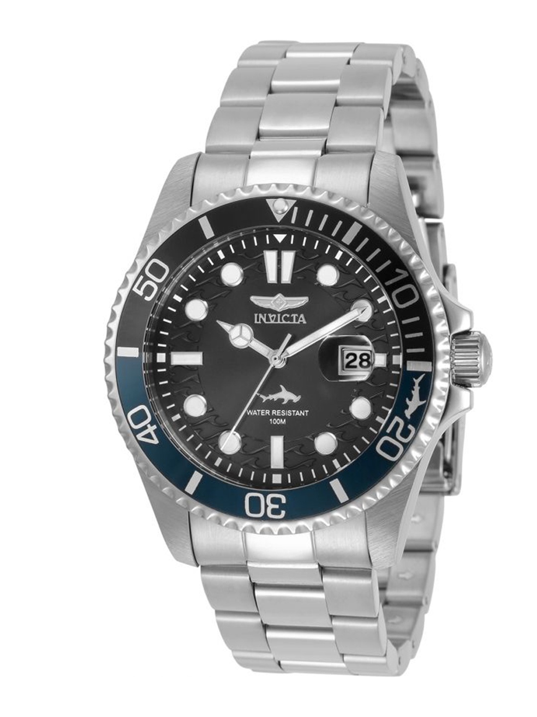 

Invicta Men Dial & Stainless Steel Bracelet Style Straps Analogue Watch 30956, Black