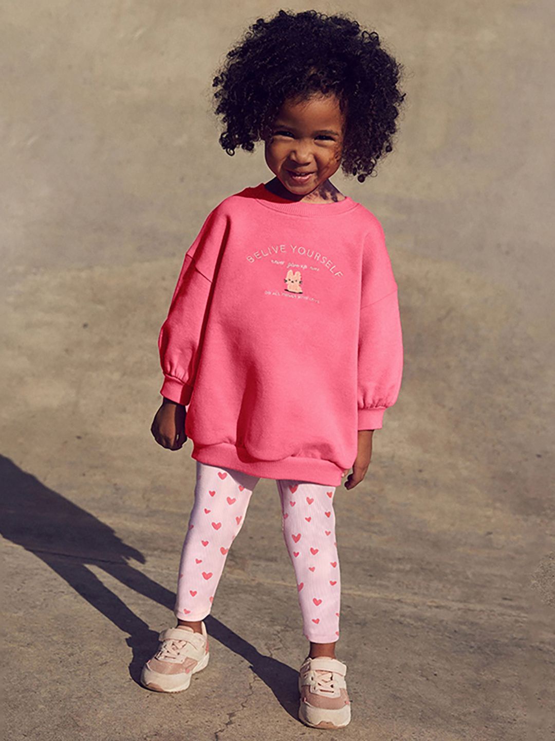 

JC SPARKLE Girls Printed Pure Cotton Sweatshirt with Pyjamas, Pink
