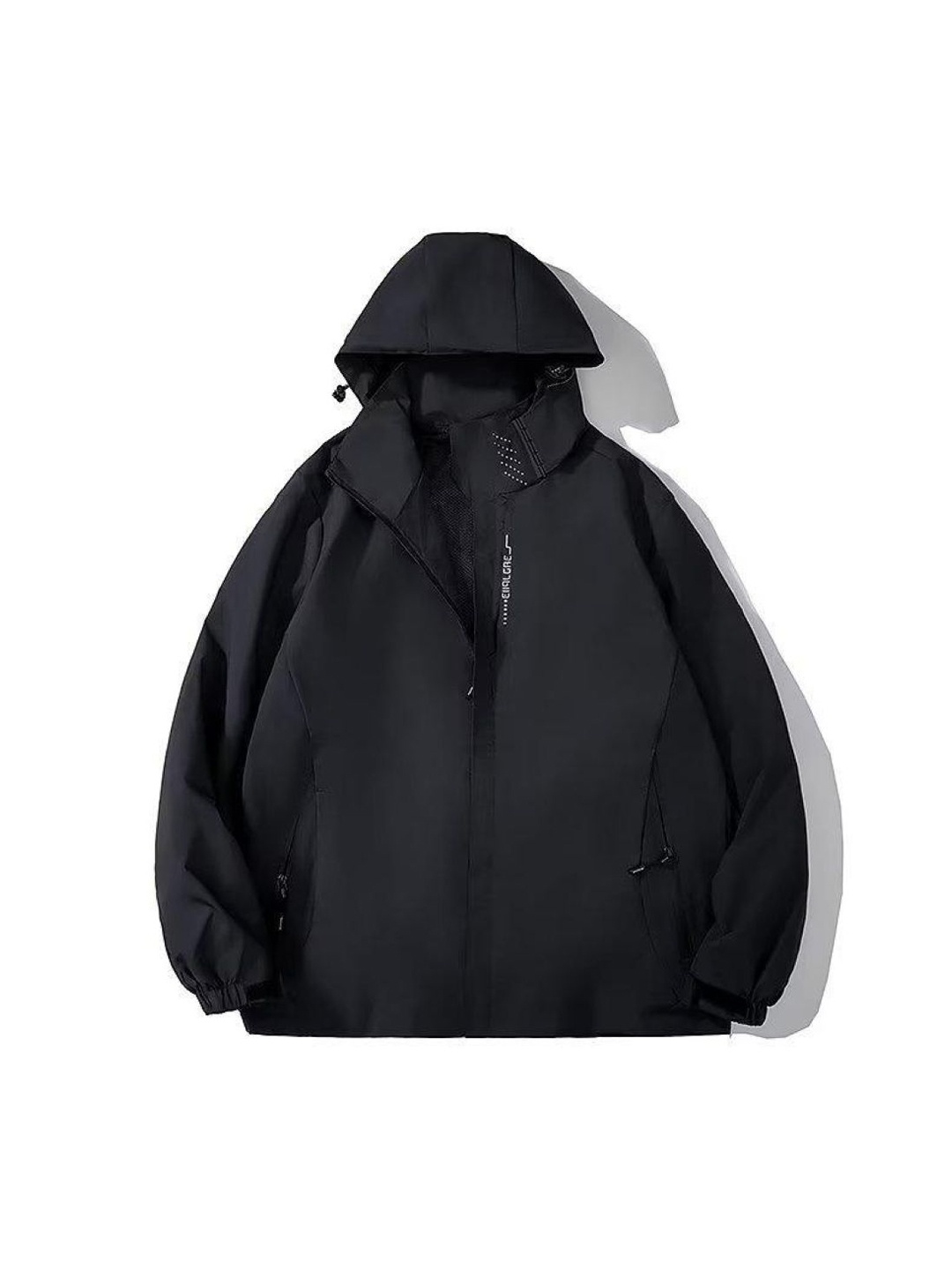 

HERE&NOW Men Hooded Solid Casual Bomber Jacket, Black