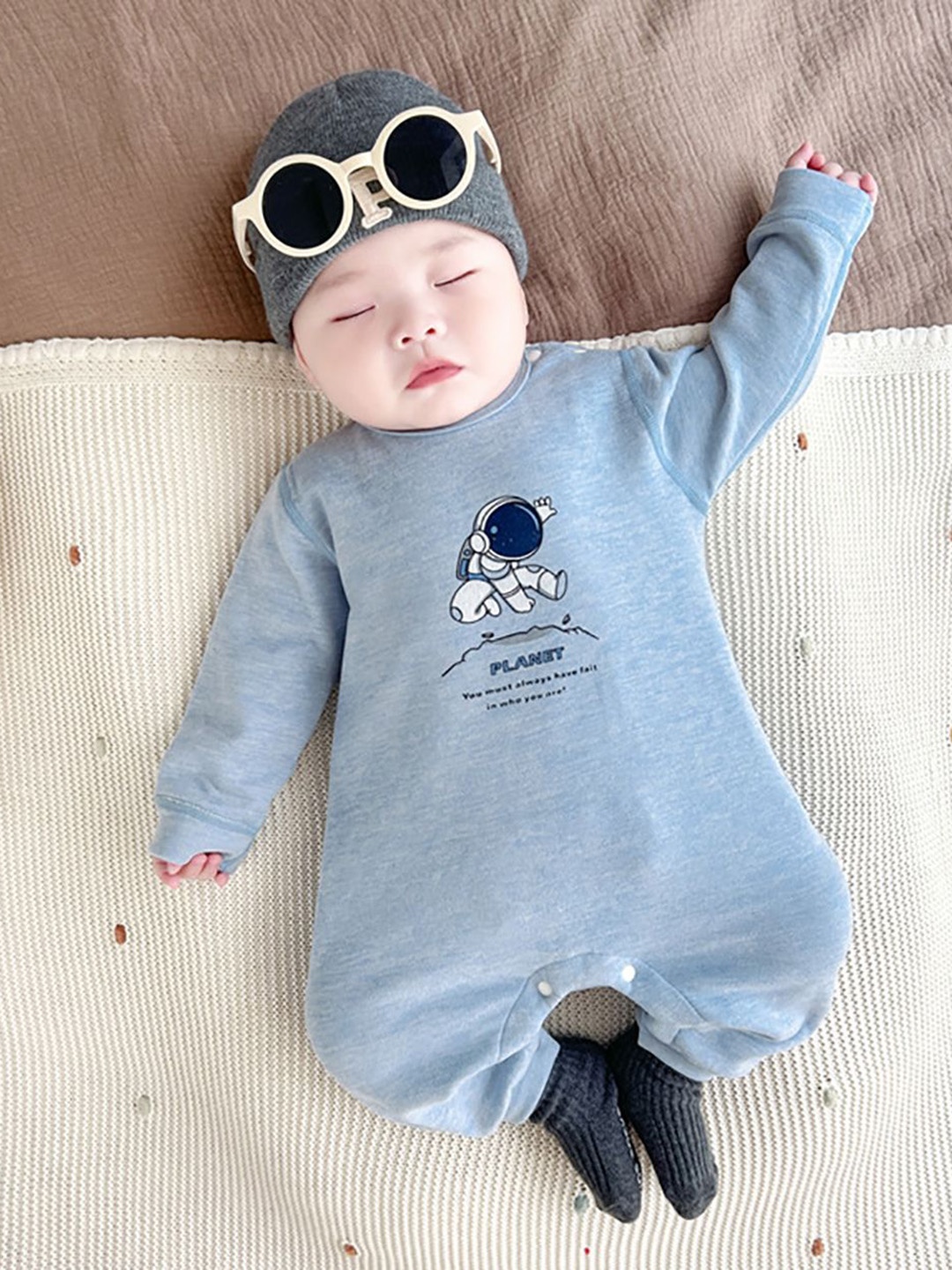 

StyleCast x Revolte Infant Printed Romper, Blue