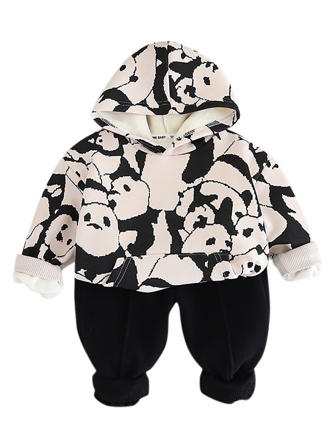 

StyleCast x Revolte Boys Printed Hooded Long Sleeves Sweatshirt With Pyjamas, Cream