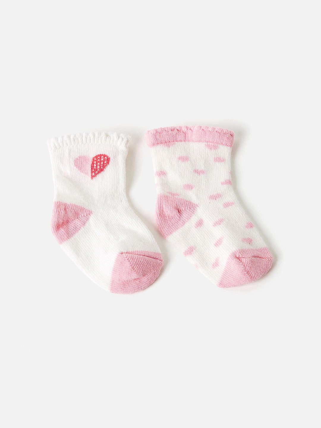 

Juniors by Babyshop Infants Girls Pack Of 2 Patterned Ankle Length Socks, Pink