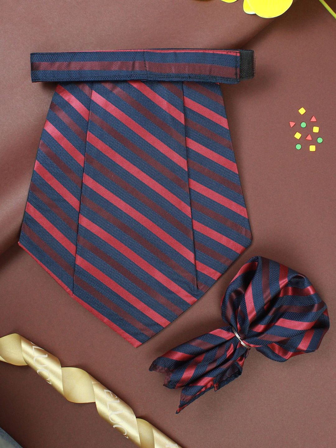

PELUCHE Men Cravat & Pocket Square set, Blue