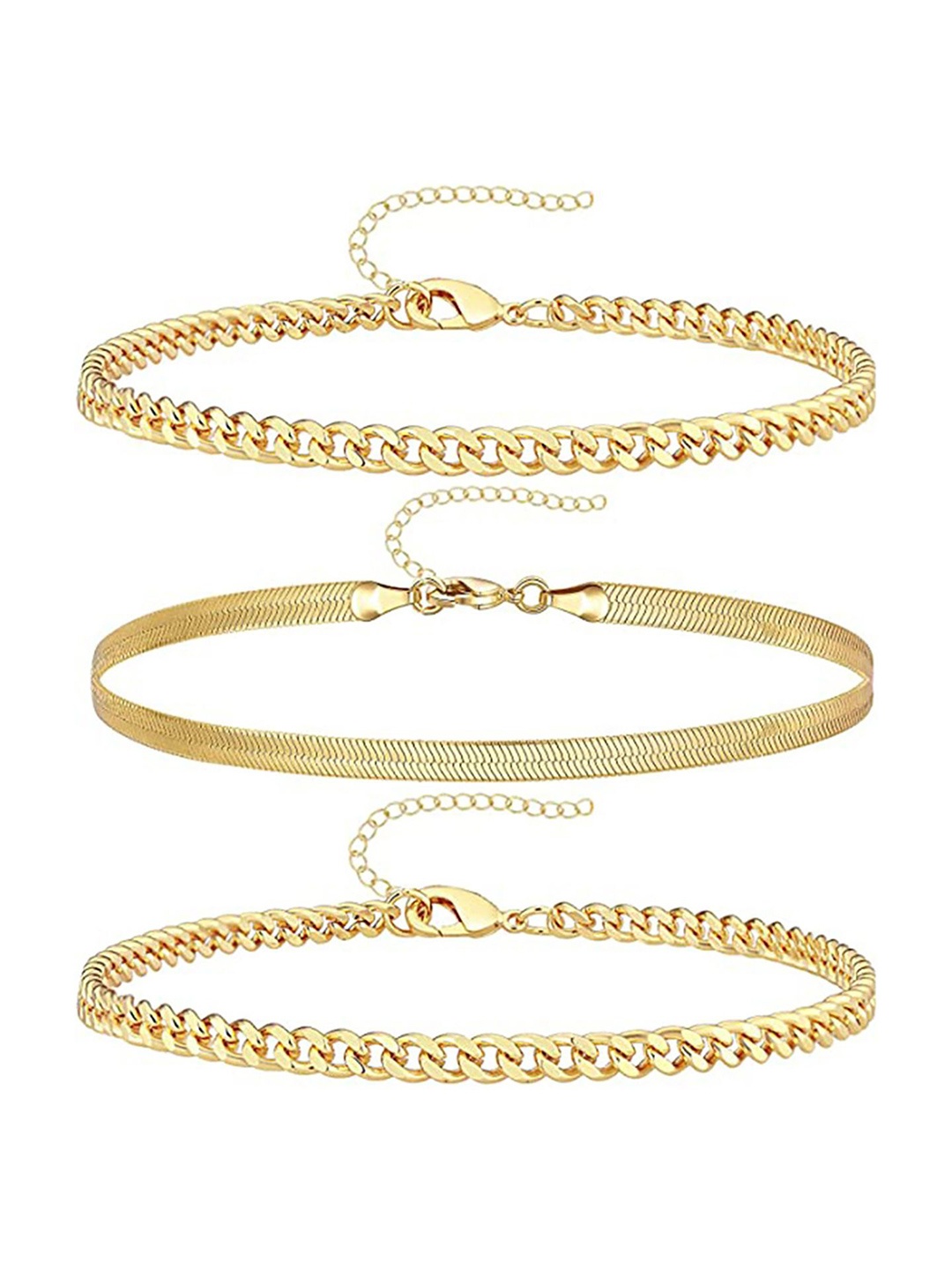 

StyleCast x Revolte Women 3 Gold-Plated Link Bracelet