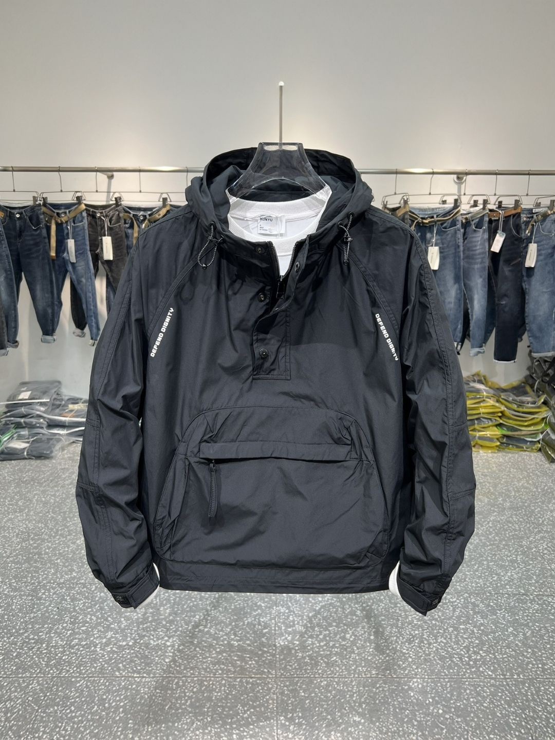 

HERE&NOW Men Hooded Solid Casual Bomber Jacket, Grey