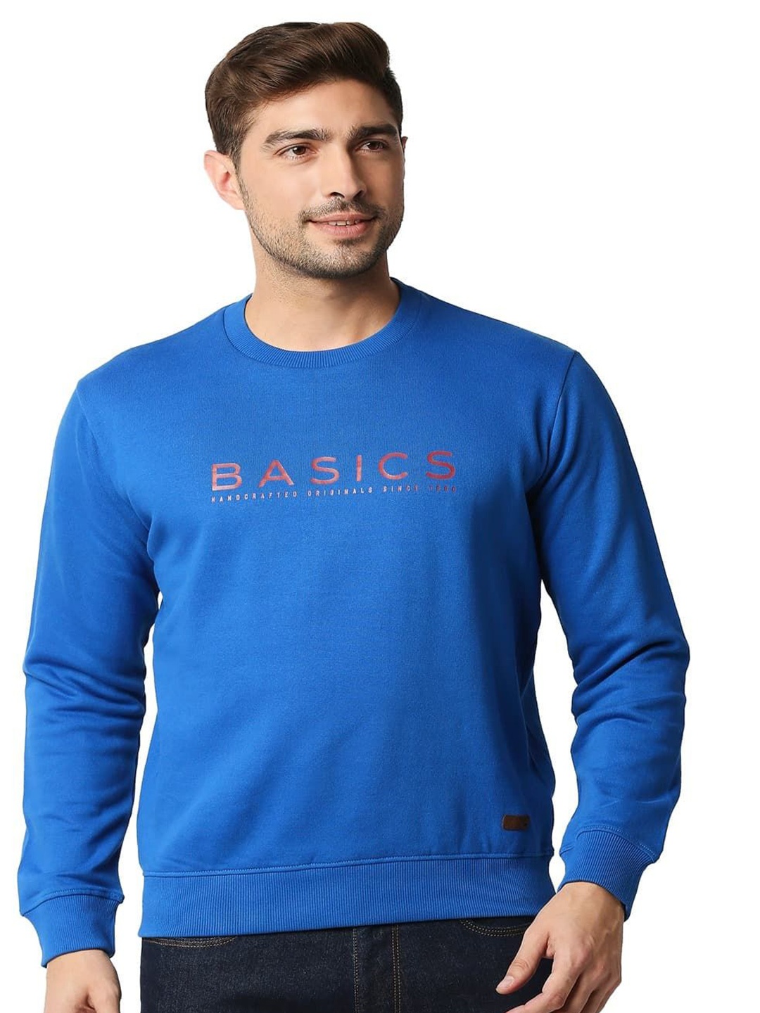 

Basics Men Pullover, Blue