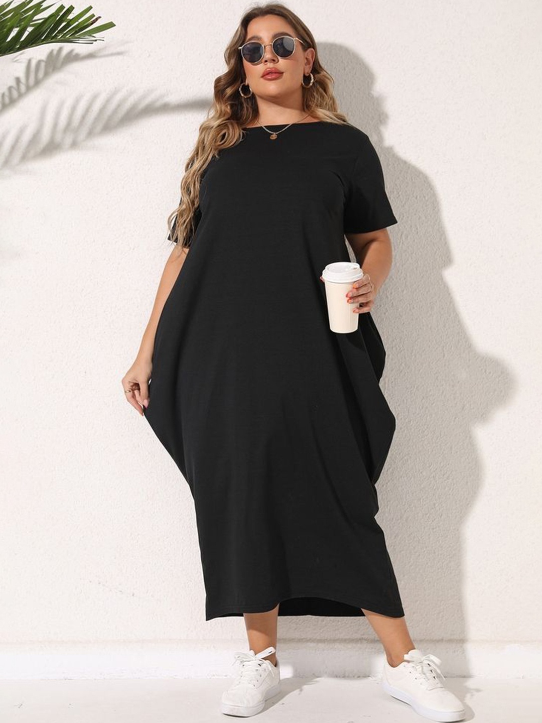 

LULU & SKY A-Line Midi Dress, Black