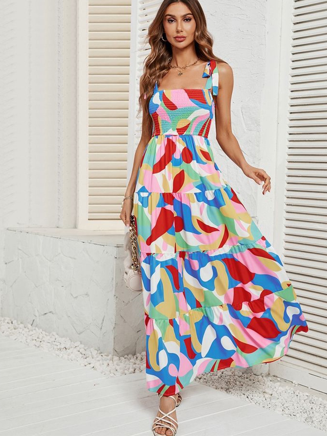 

LULU & SKY Floral Print Maxi Dress, Multi