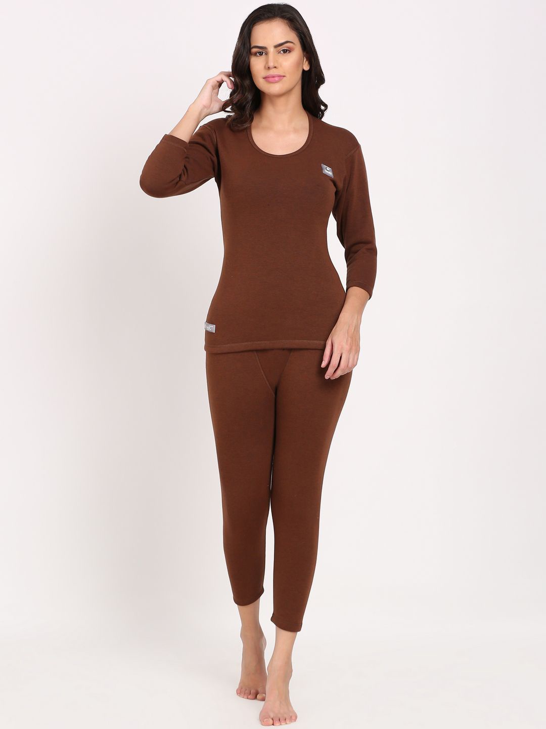 

OOSHIN UK Cotton Basic Thermal Set, Brown