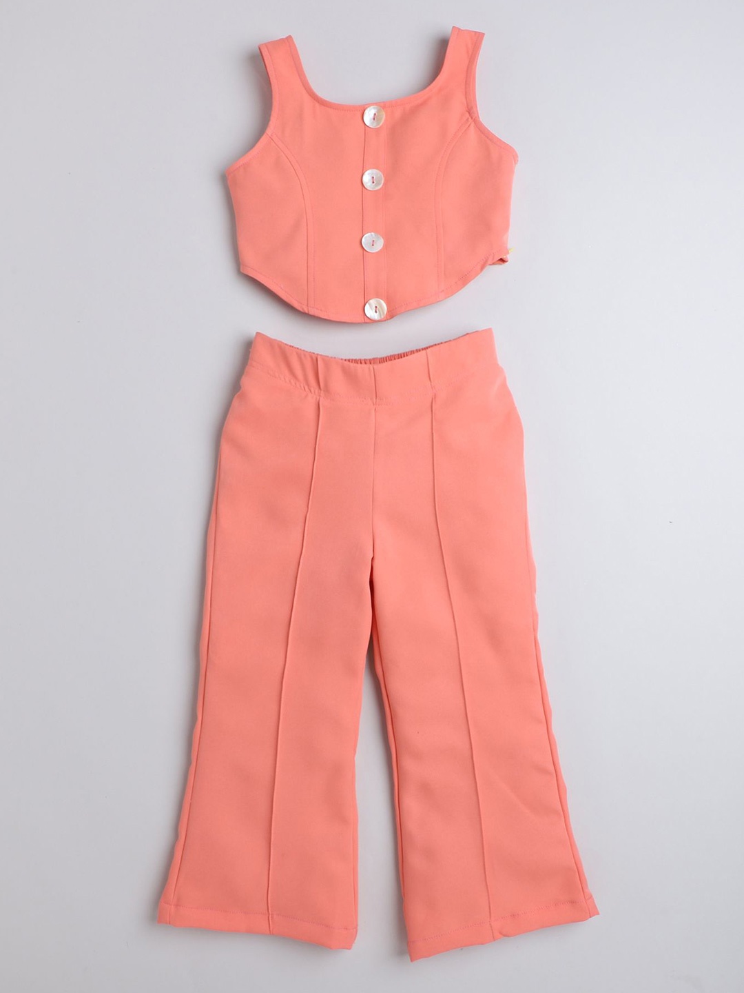 

taffykids Girls Sleeveless Top with Trousers, Coral