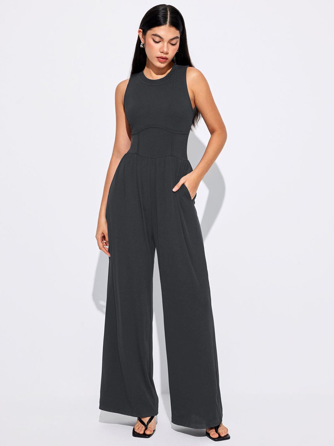 

JC Mode Basic Jumpsuit, Grey