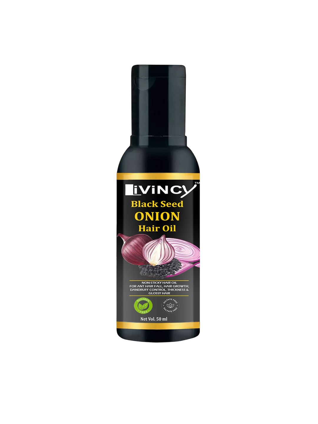 

LIVINCY Black Seed Onion Hair Oil - 50 ml, Transparent