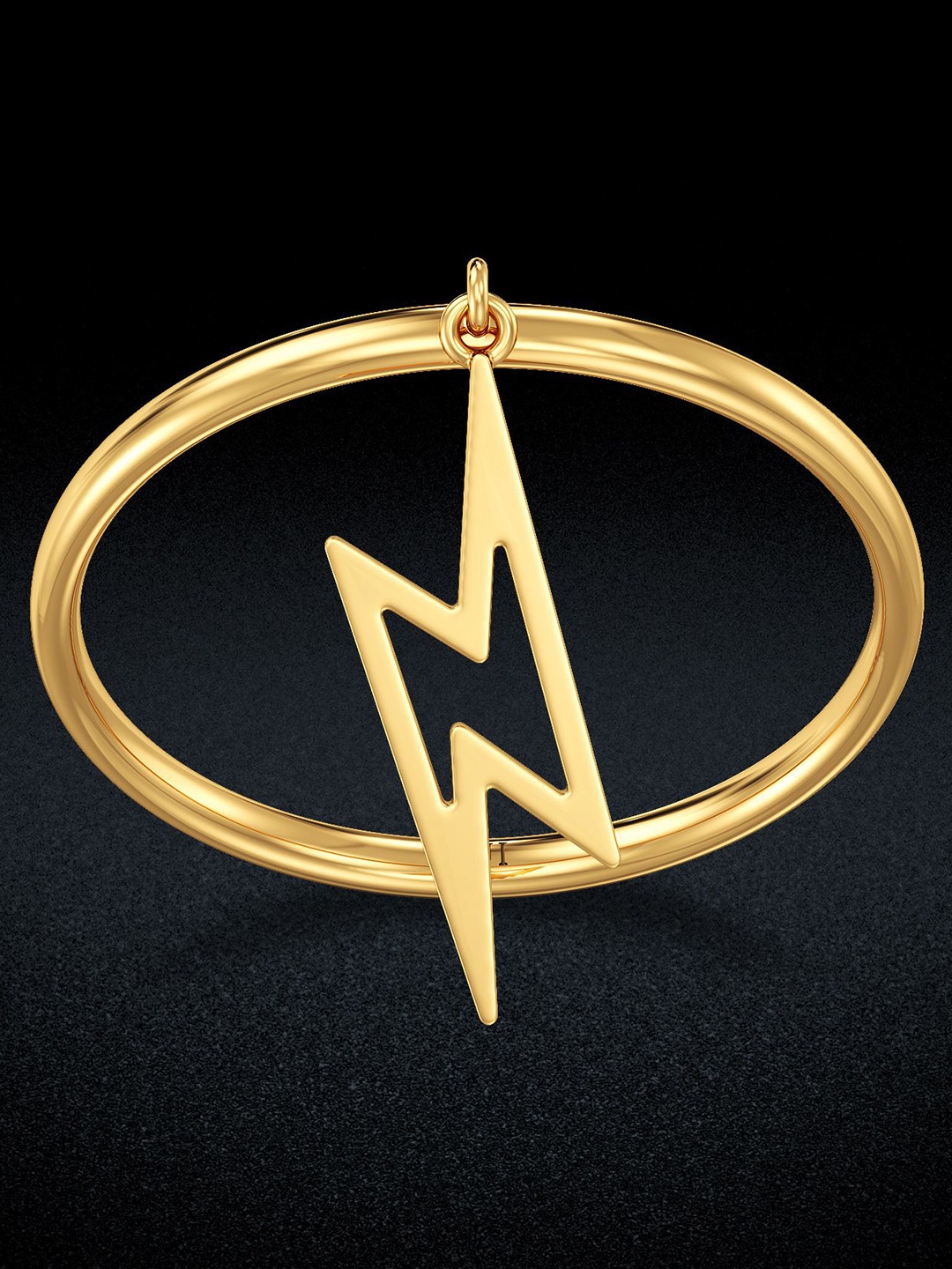 

Joyalukkas Women 18KT Lingtning-Shape Gold Ring