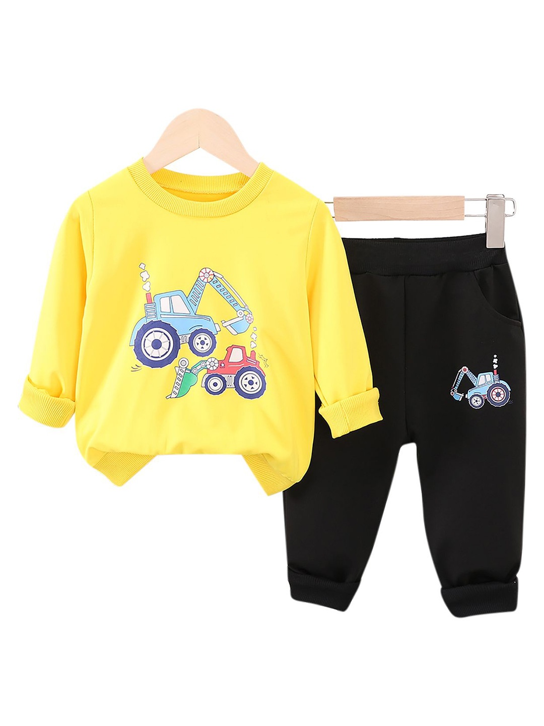

StyleCast x Revolte Boys Printed Long Sleeves Sweatshirt With Pyjamas, Yellow