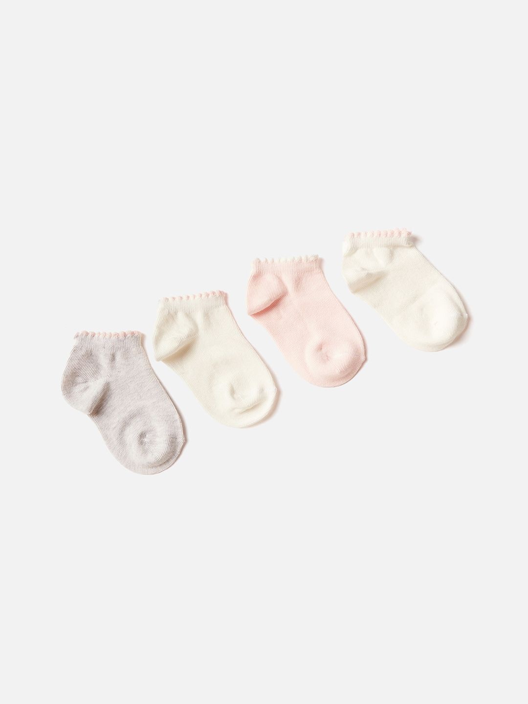 

Juniors by Babyshop Girls Pack Of 4 Ankle-Length Socks, Cream