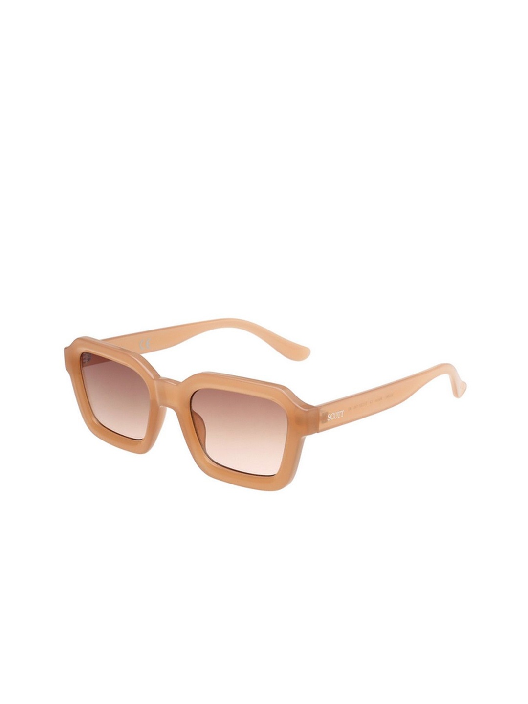 

SCOTT Unisex Rectangle Sunglasses with UV Protected Lens, Peach