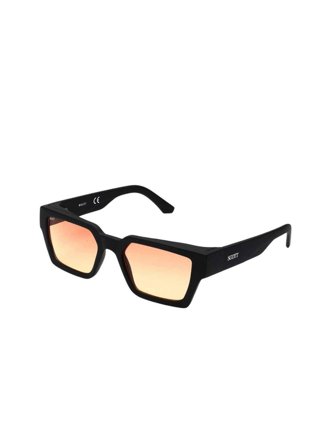 

SCOTT Unisex Rectangle Sunglasses with UV Protected Lens, Black