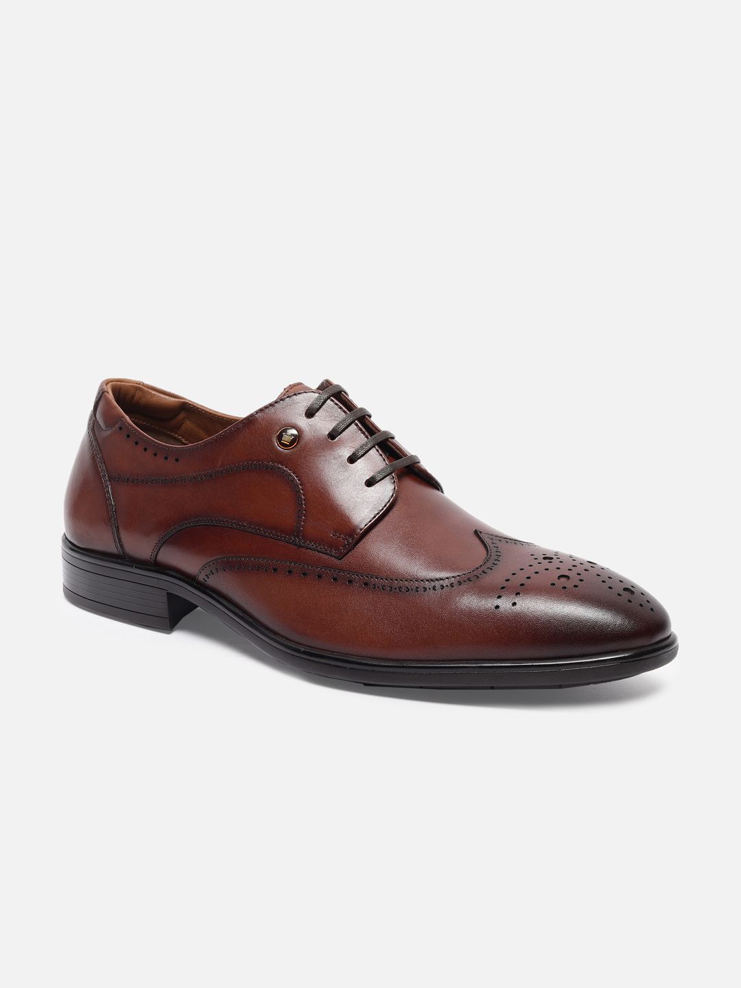 

Louis Philippe Men Leather Formal Derbys, Brown