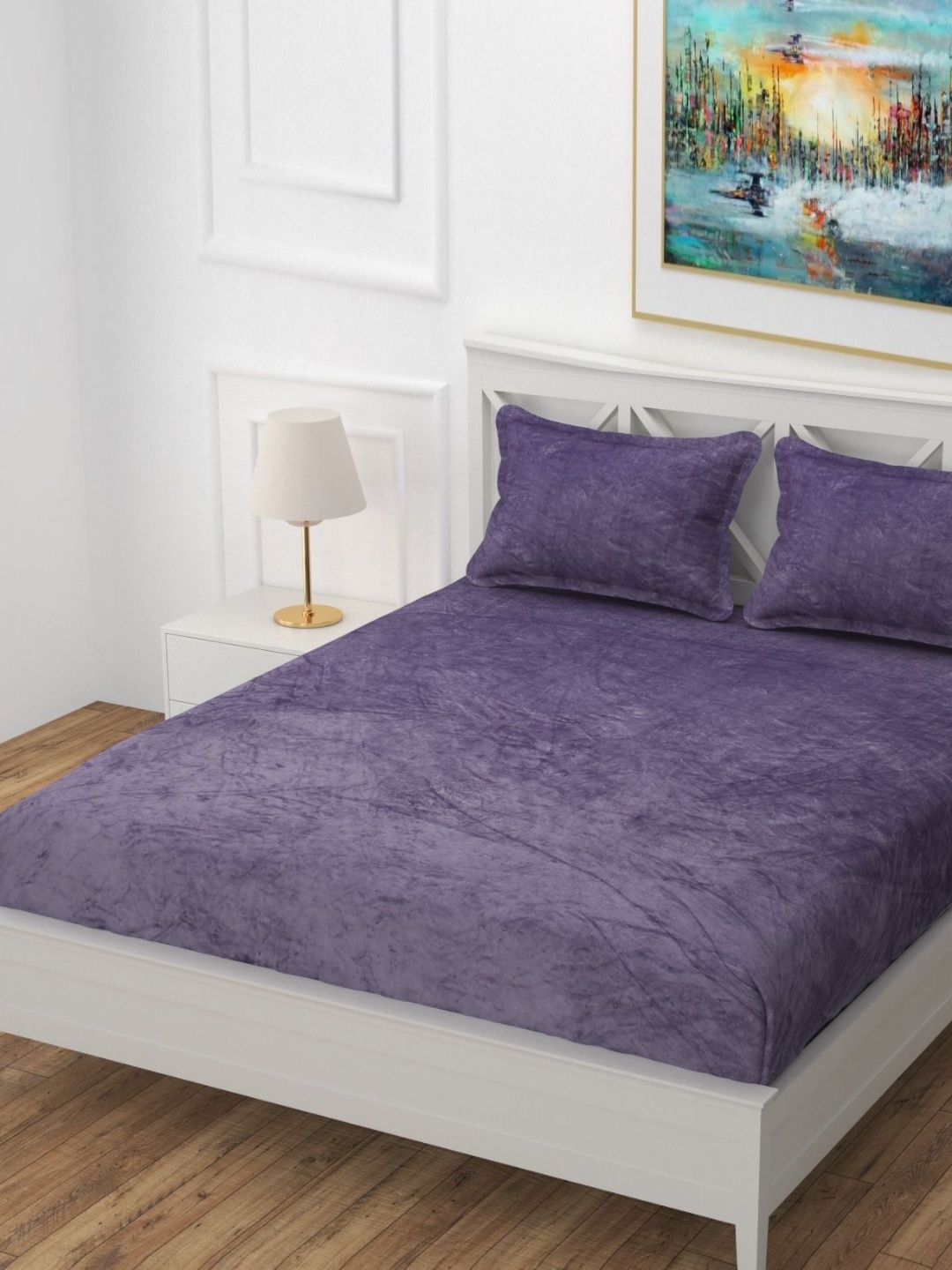 

BLUEDOT Violet King Bedsheet with 2 Pillow Covers 1.98 m x 1.82