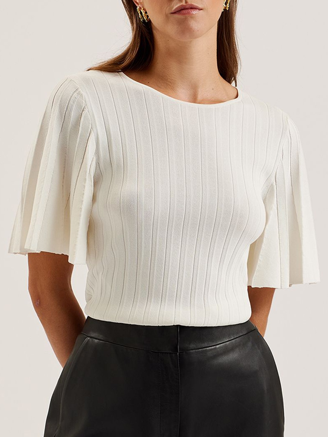 

Ted Baker Flared Sleeve Top, Cream
