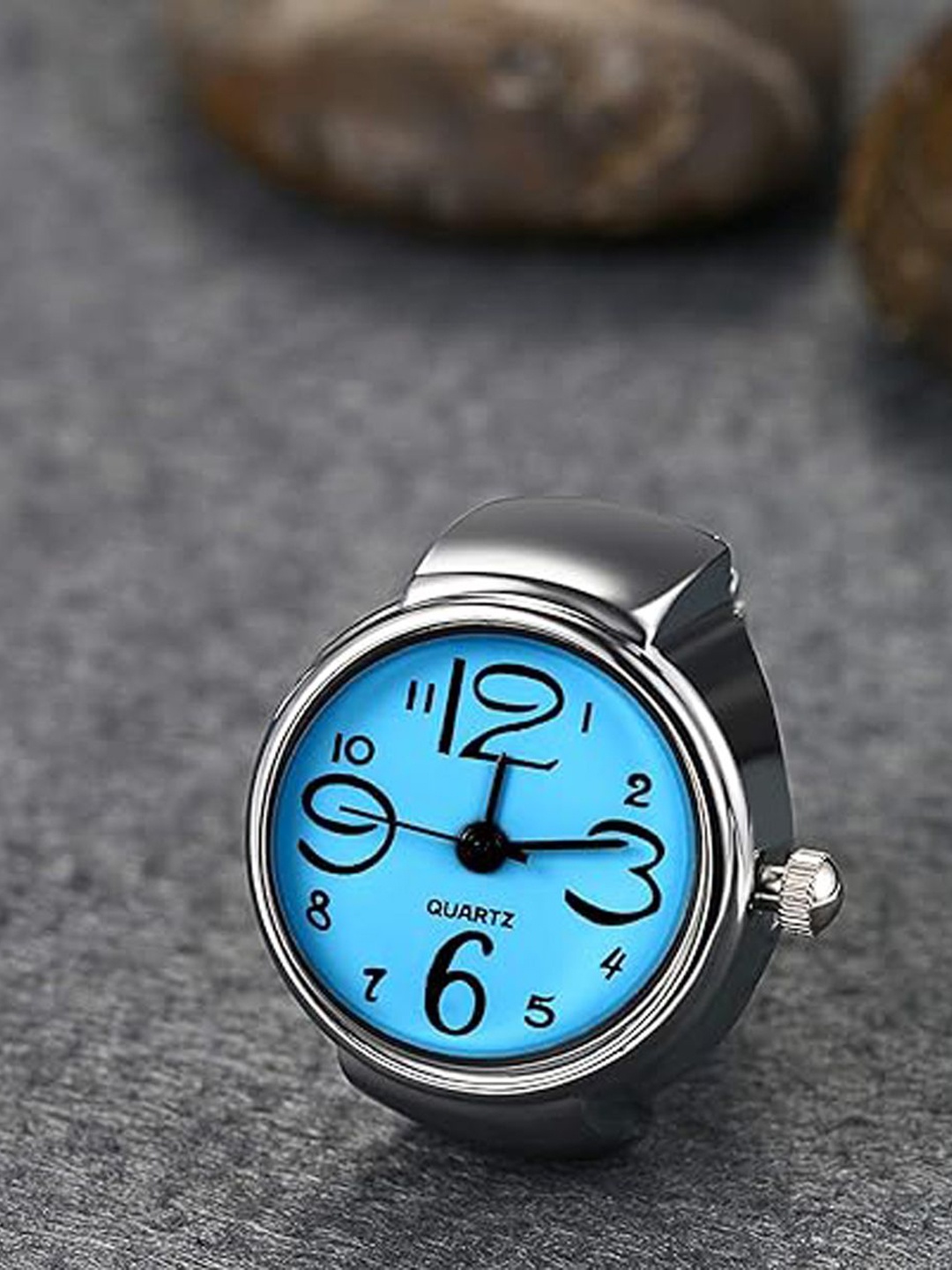 

RHOSYN Silver-Plated Stretchable Watch Finger Ring