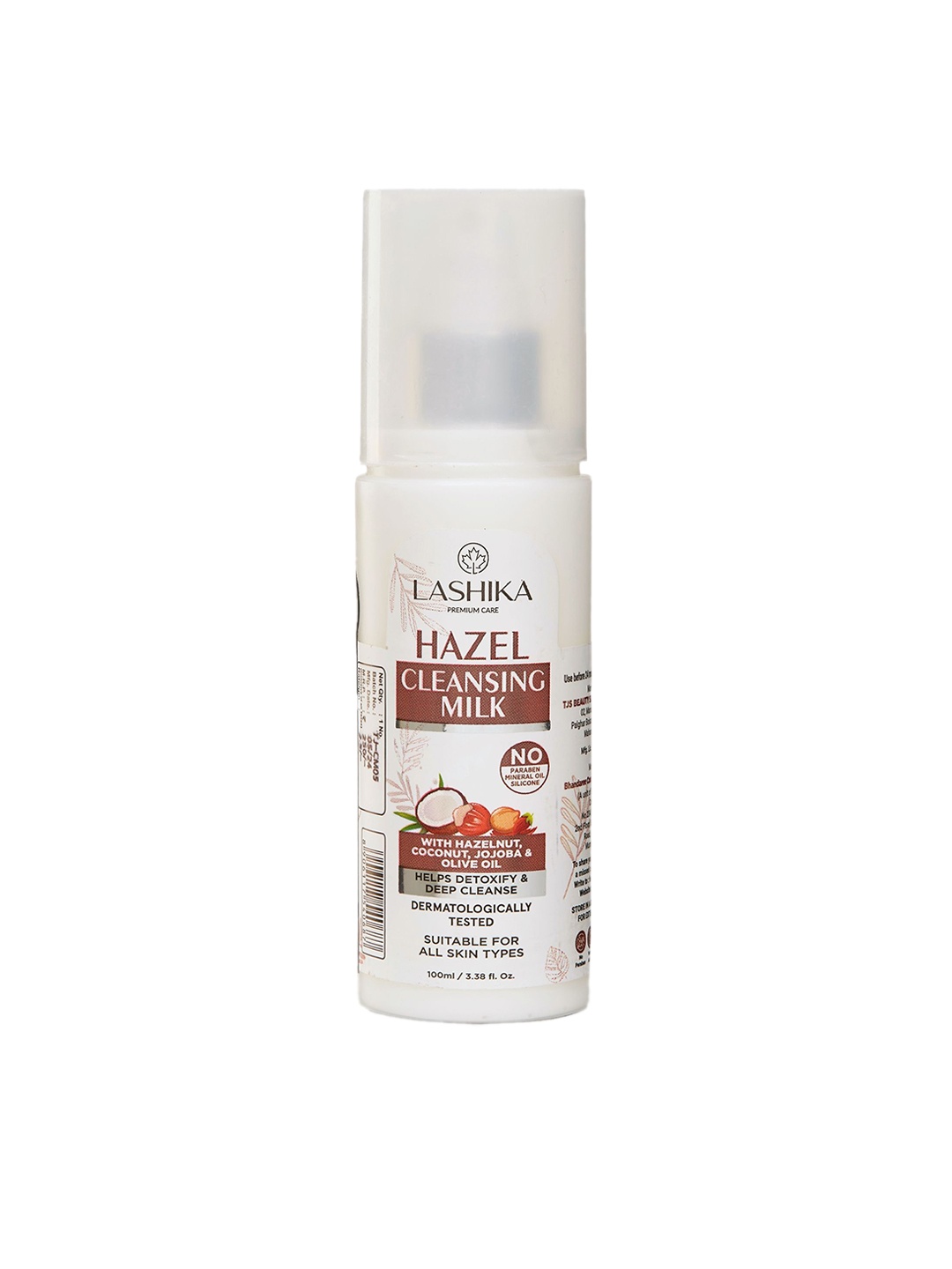 

LASHIKA Hazel Cleansing Milk With Coconut - Oilve & Jojoba Oil - 100 ml, White