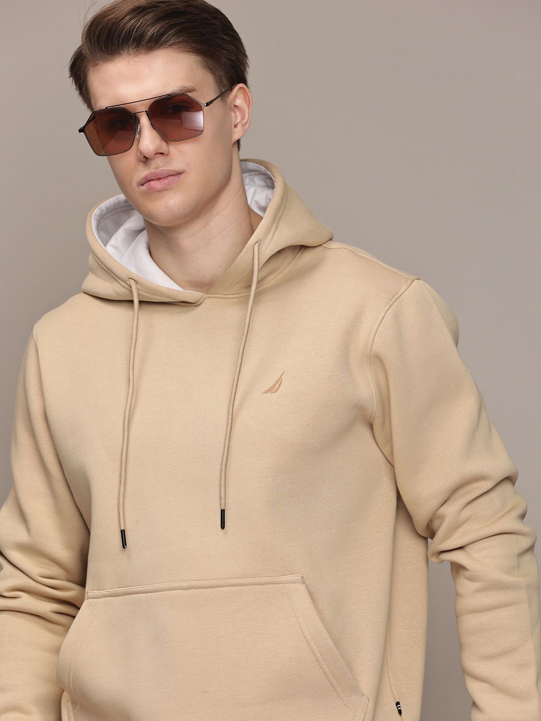 

Nautica Men Hooded Sweatshirt, Beige