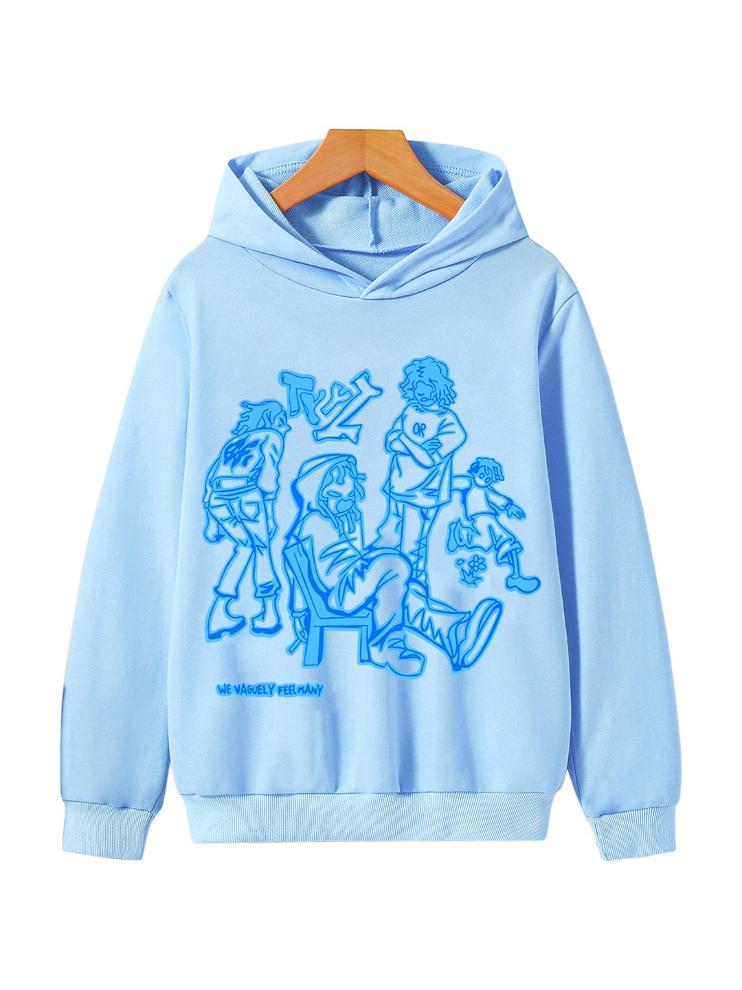 

StyleCast x Revolte Girls Printed Hooded Sweatshirt, Blue
