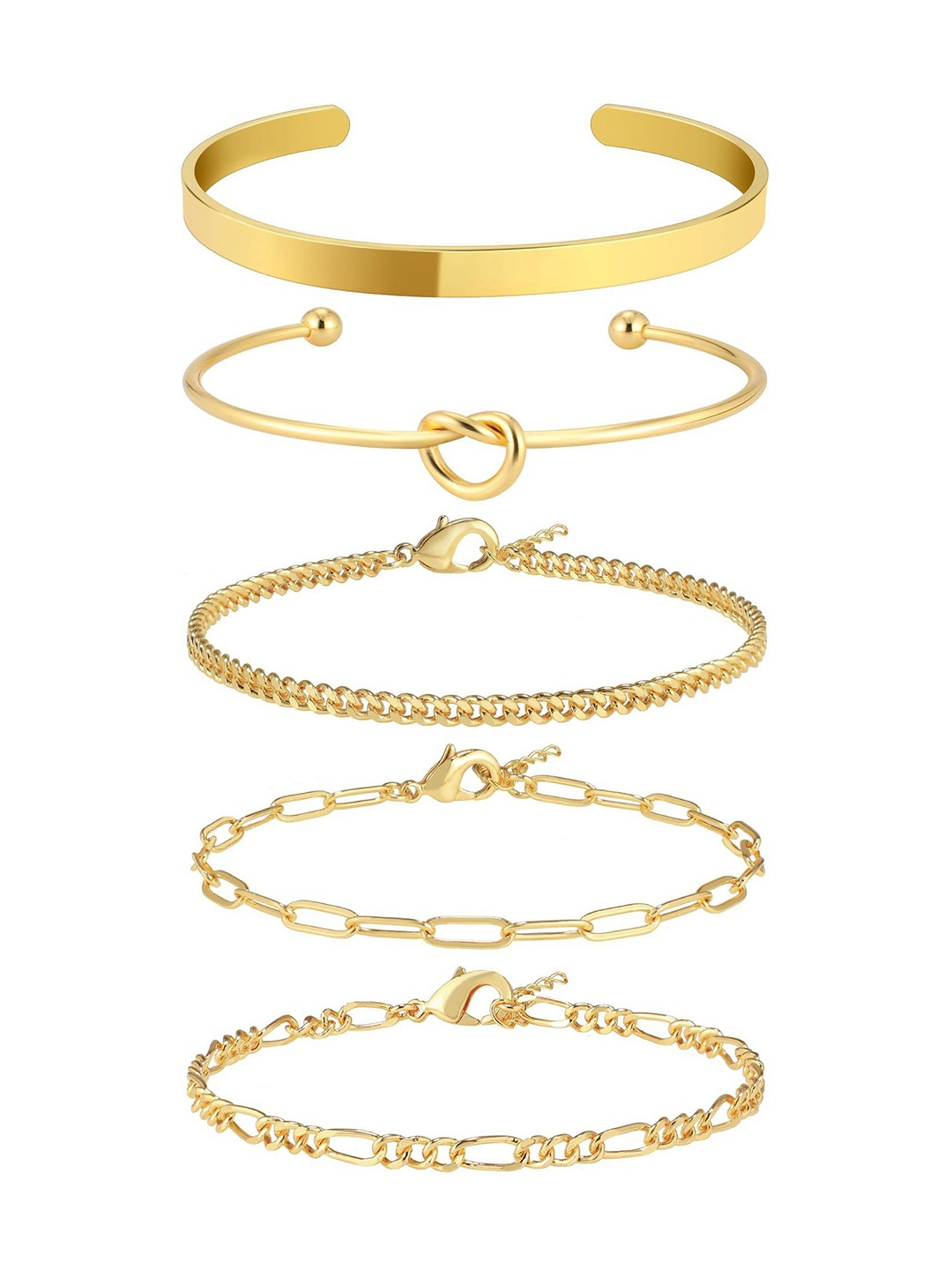 

StyleCast x Revolte Women 5 Gold-Plated Link Bracelet