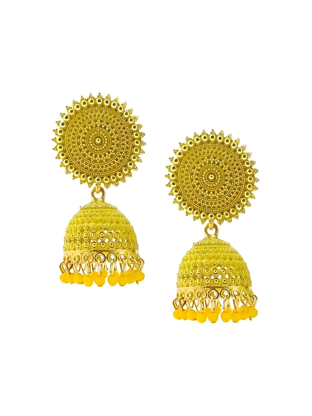 

JMBW INTERNATIONAL Gold-Plated Big Round Jhumkas