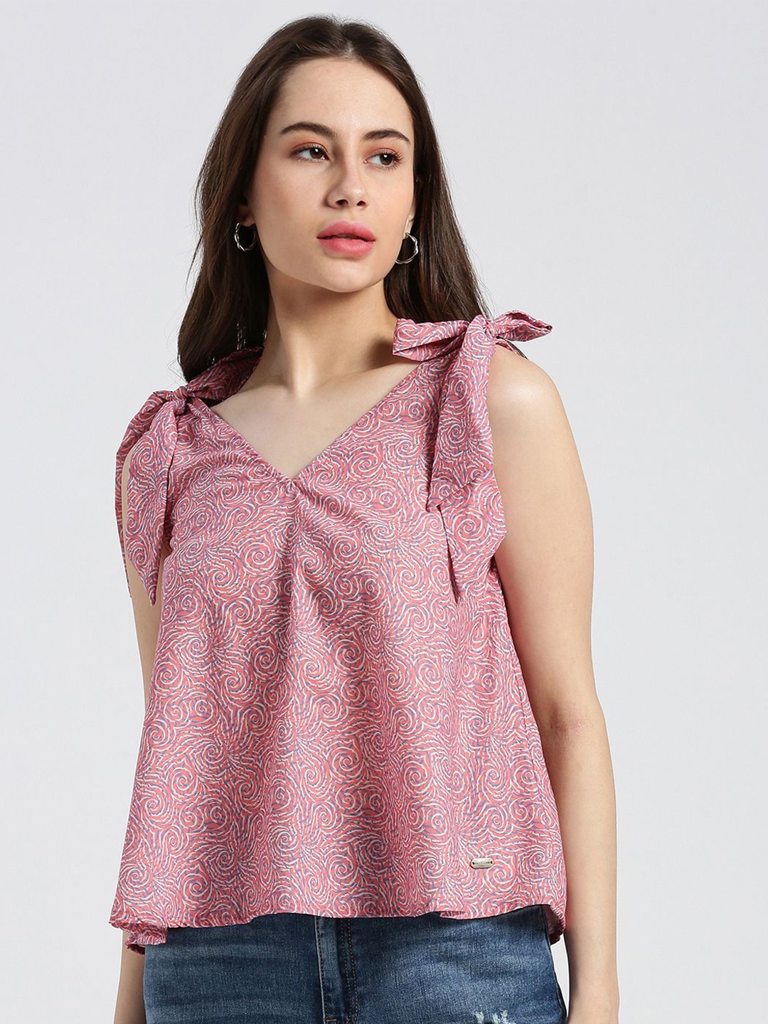 

Grit and Flair Floral Print Top, Pink