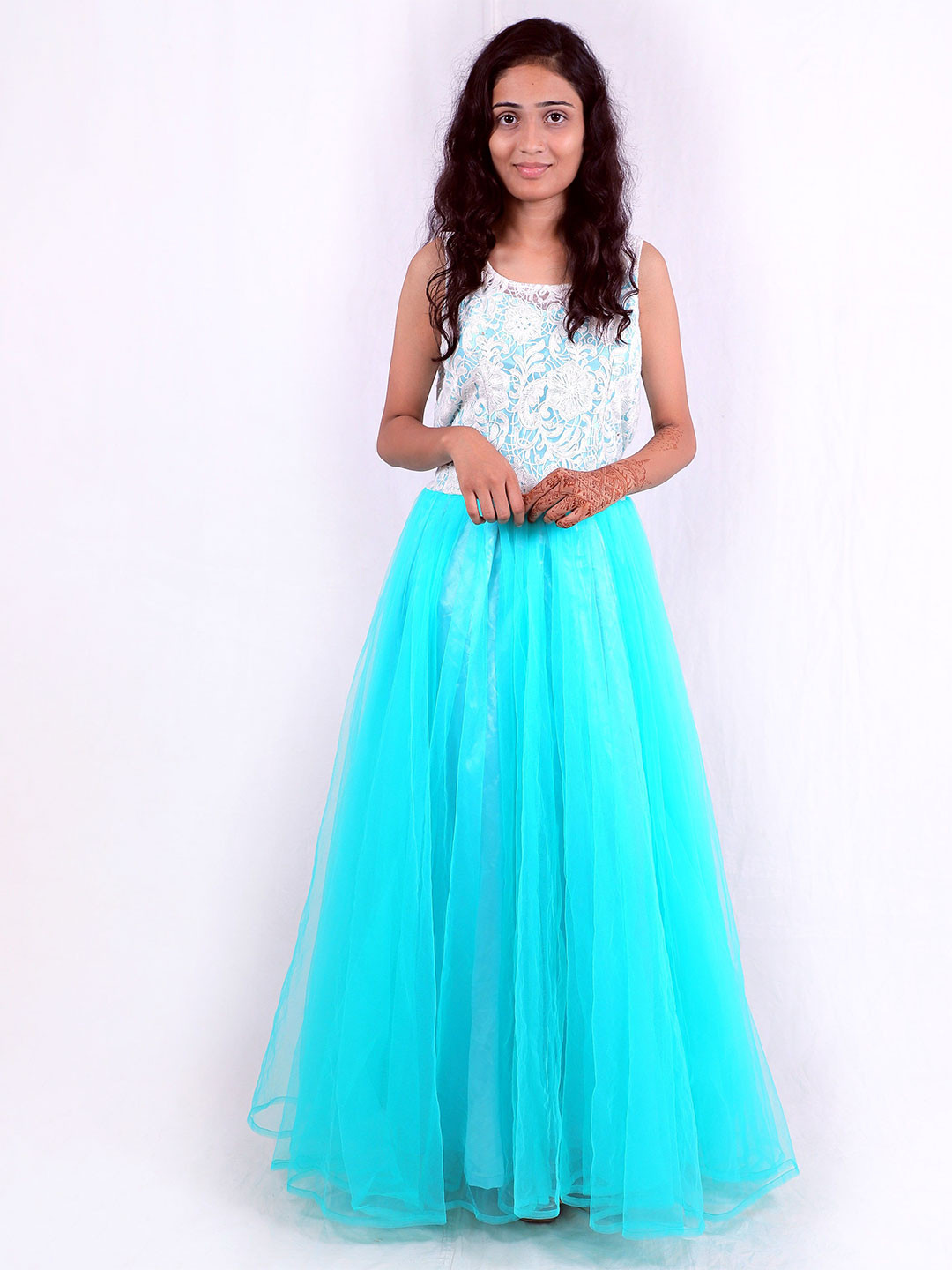 

TILISM Net Maxi Dress, Blue