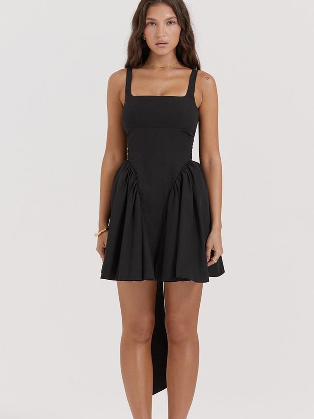 

LULU & SKY Fit & Flare Dress, Black