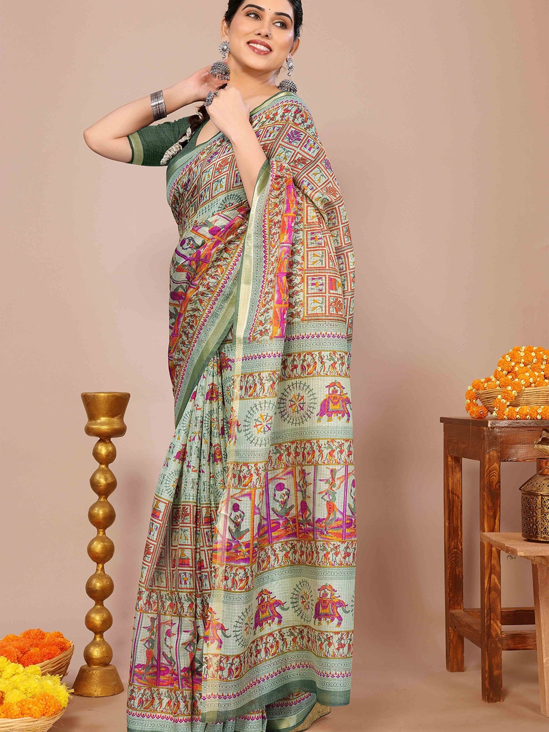 

KALINI Saree, Green