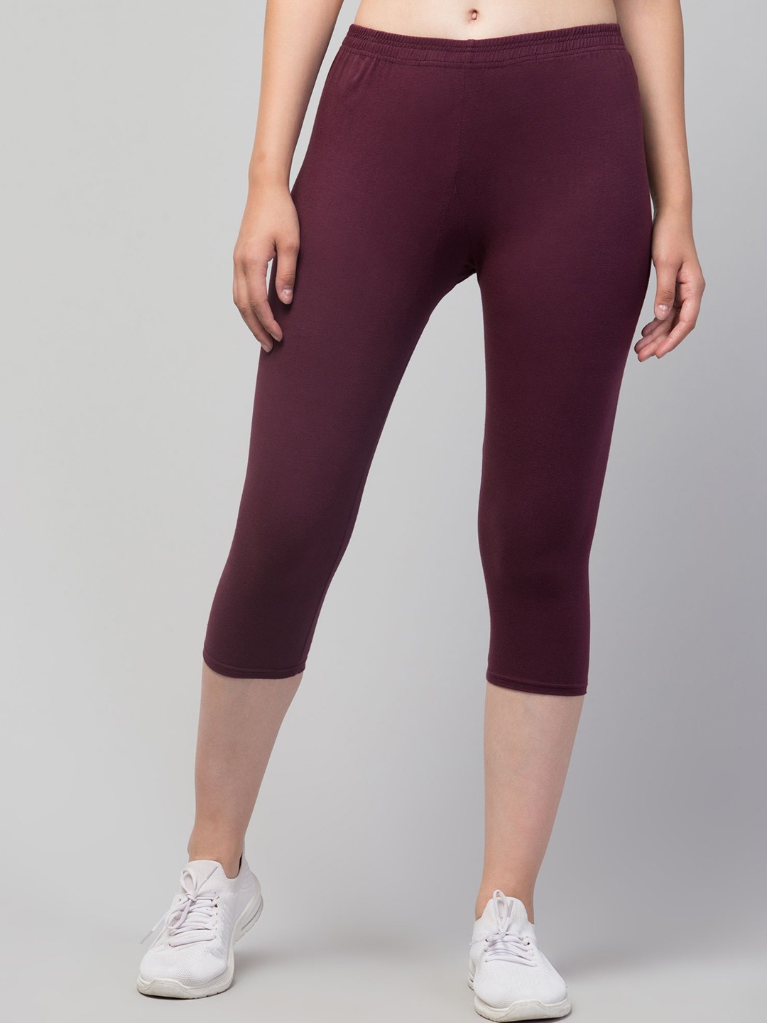 

DRAXSTAR Women Skinny Fit Capris, Purple