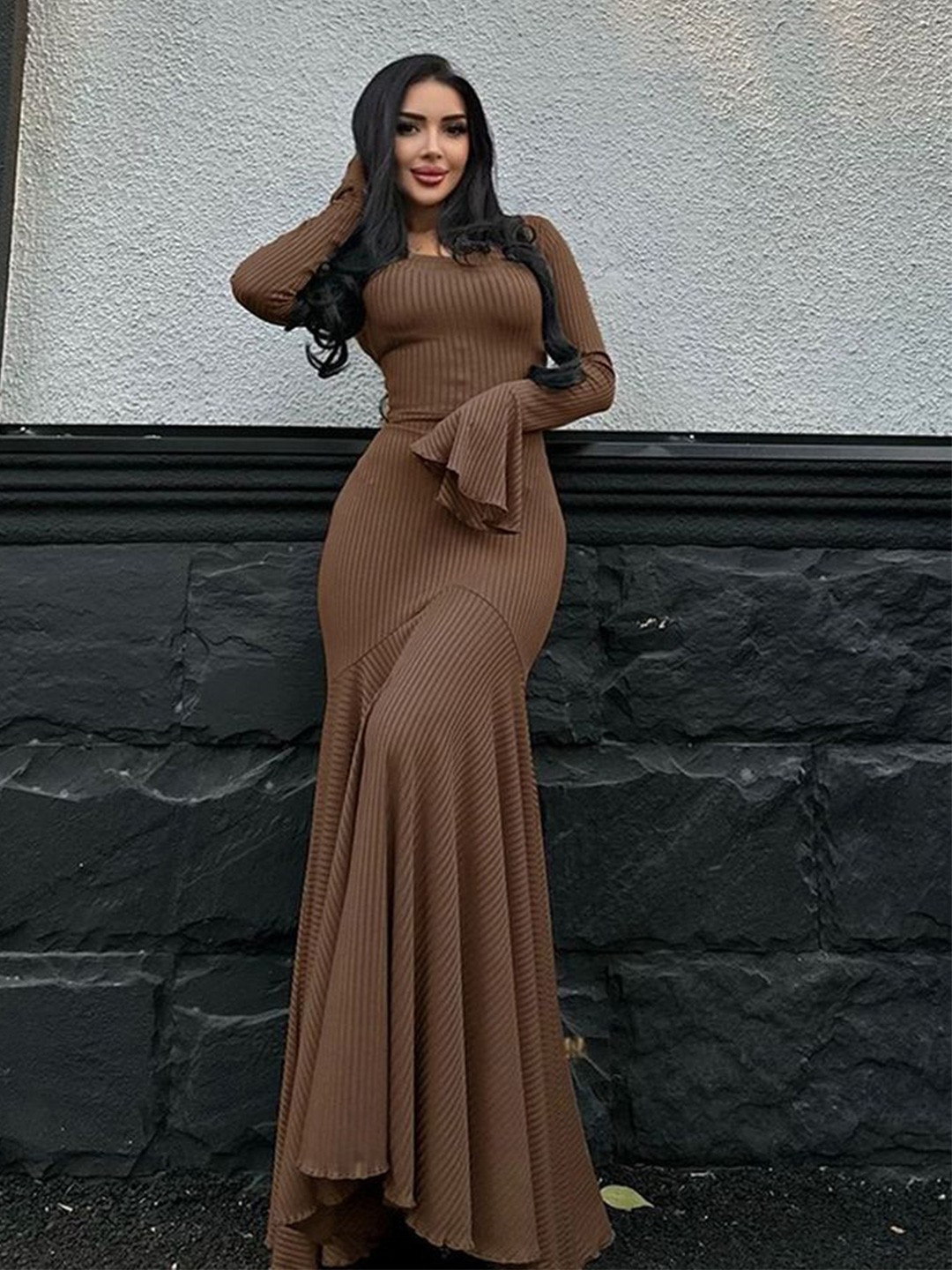 

LULU & SKY Maxi Dress, Brown