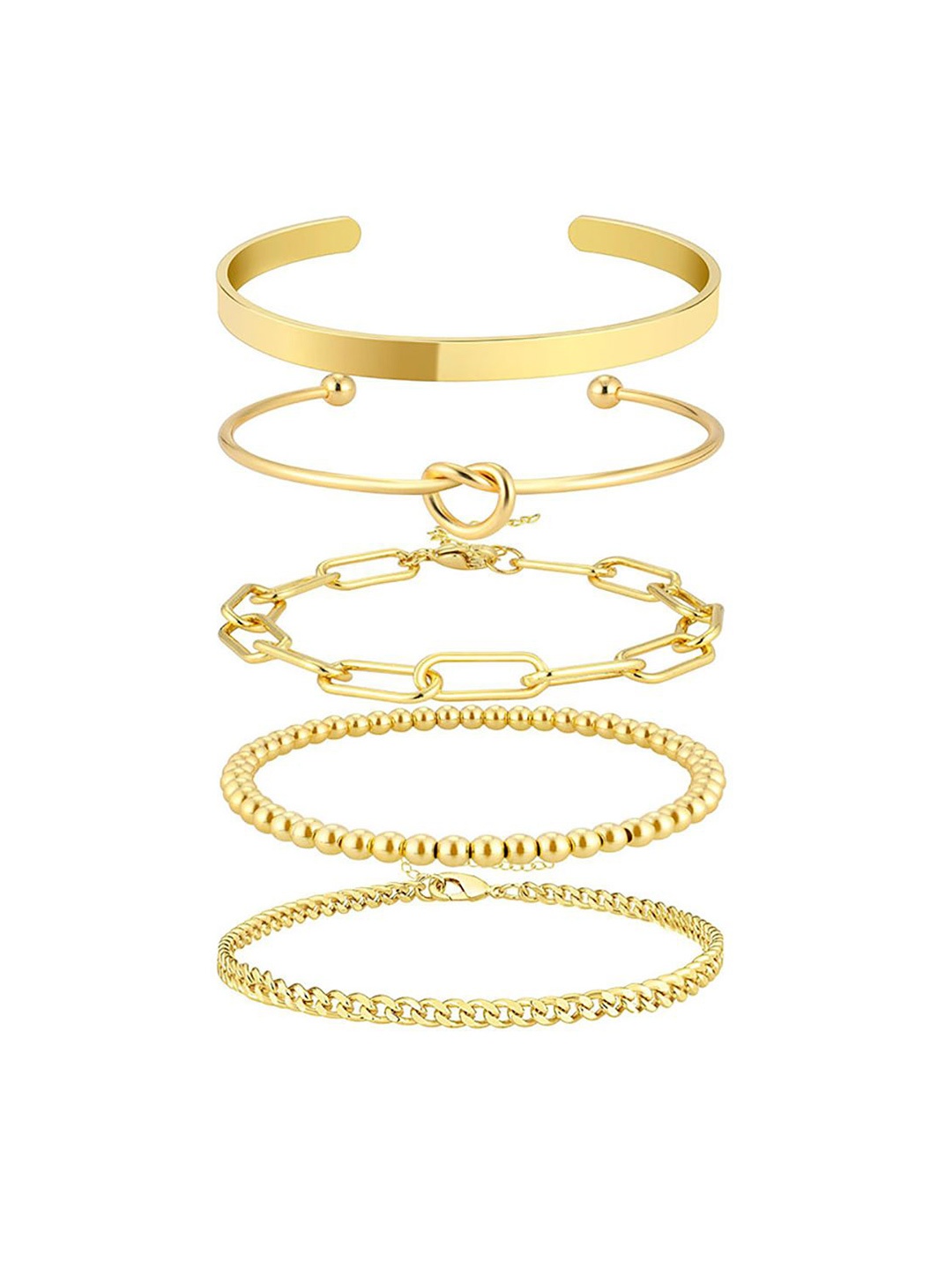 

StyleCast x Revolte Women 5 Gold-Plated Link Bracelet