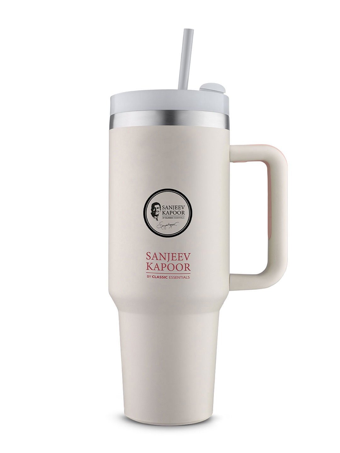 

Classic Essentials White Single Stainless Steel Solid Double Wall Vacuum Water Bottle 1.2L