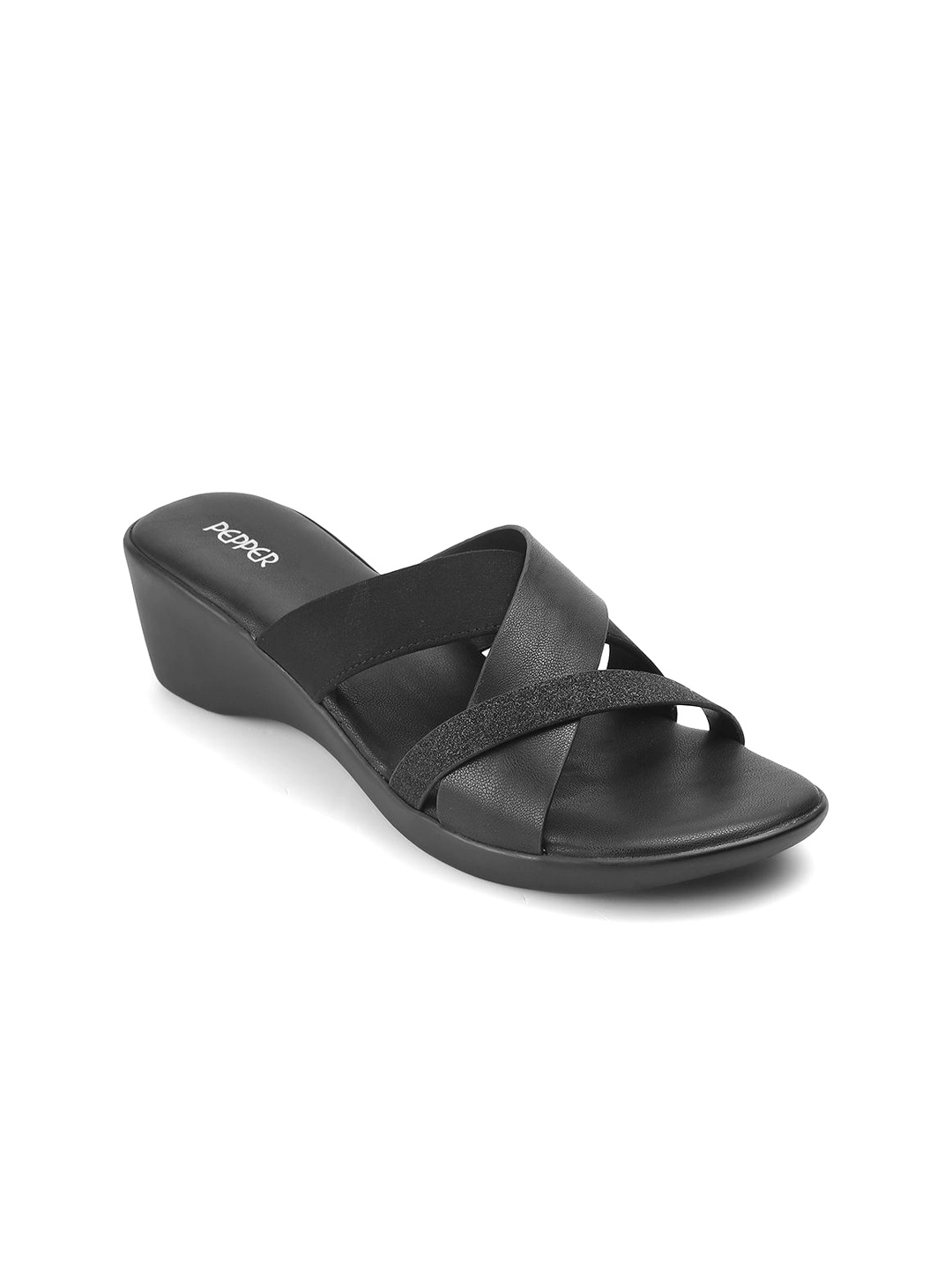 

PEPPER Women Wedge Sandals, Black