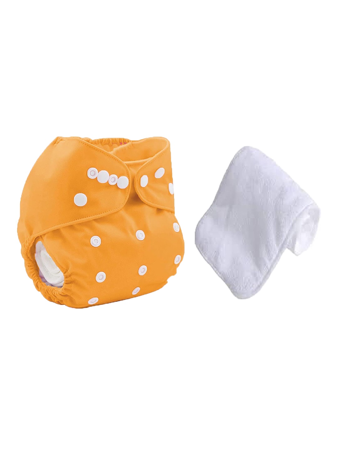 

Kritiu Kids Reusable Waterproof Cloth Diaper With Insert Pad, Orange