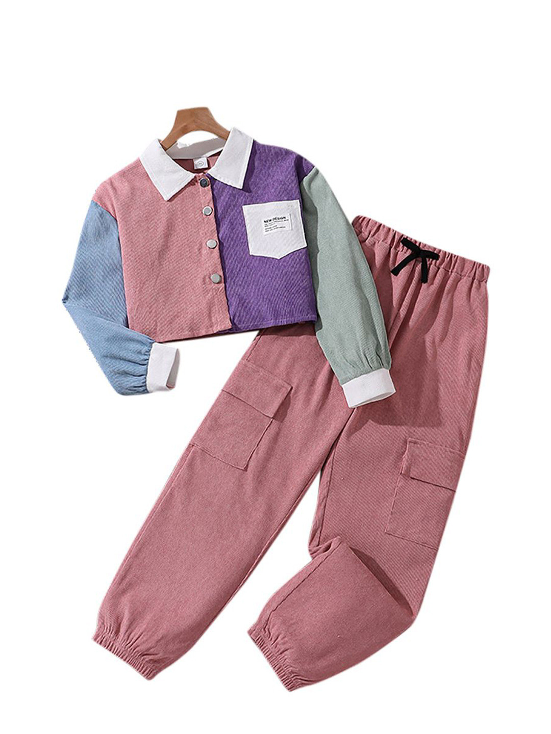 

StyleCast x Revolte Girls Colourblocked Shirt with Trouser, Pink