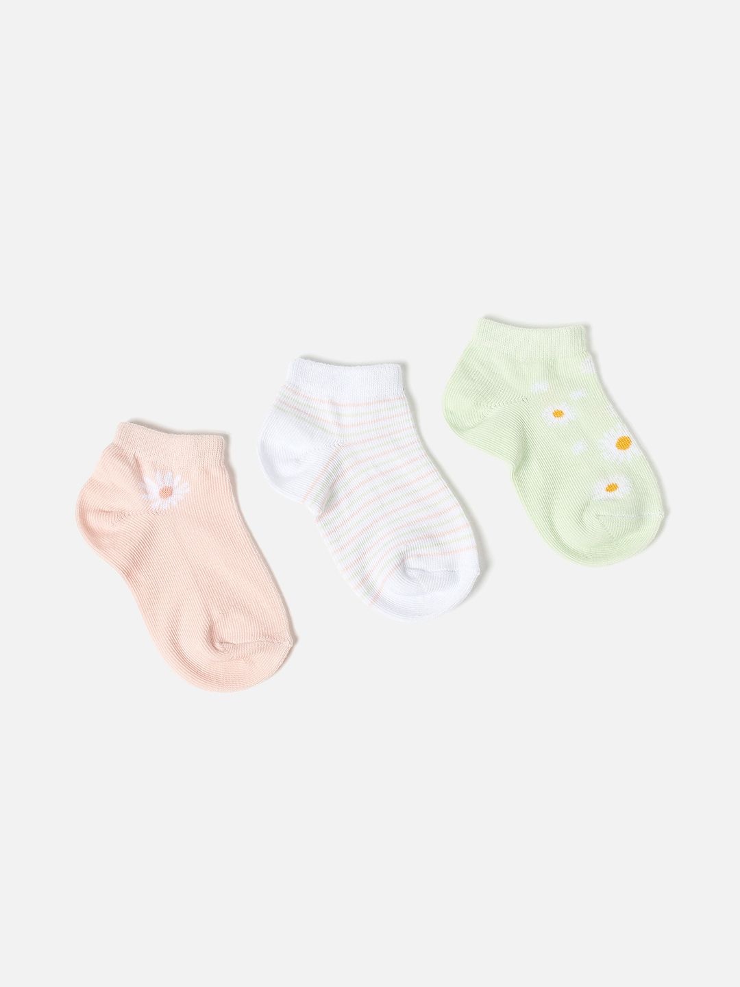 

Juniors by Babyshop Infant Girls Pack Of 3 Patterned Ankle-Length Socks, Green
