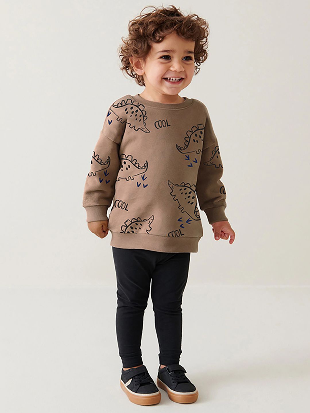 

JC SPARKLE Boys Printed Pure Cotton Sweatshirt with Pyjamas, Beige