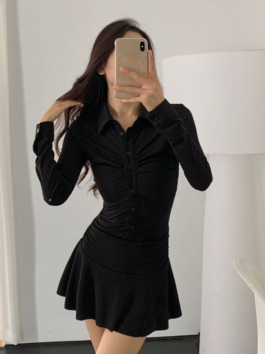 

LULU & SKY Shirt Dress, Black