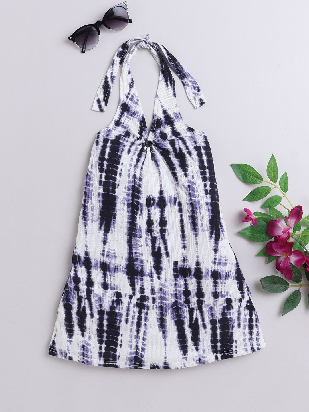 

taffykids Floral Print Halter Neck Maxi Dress, Purple