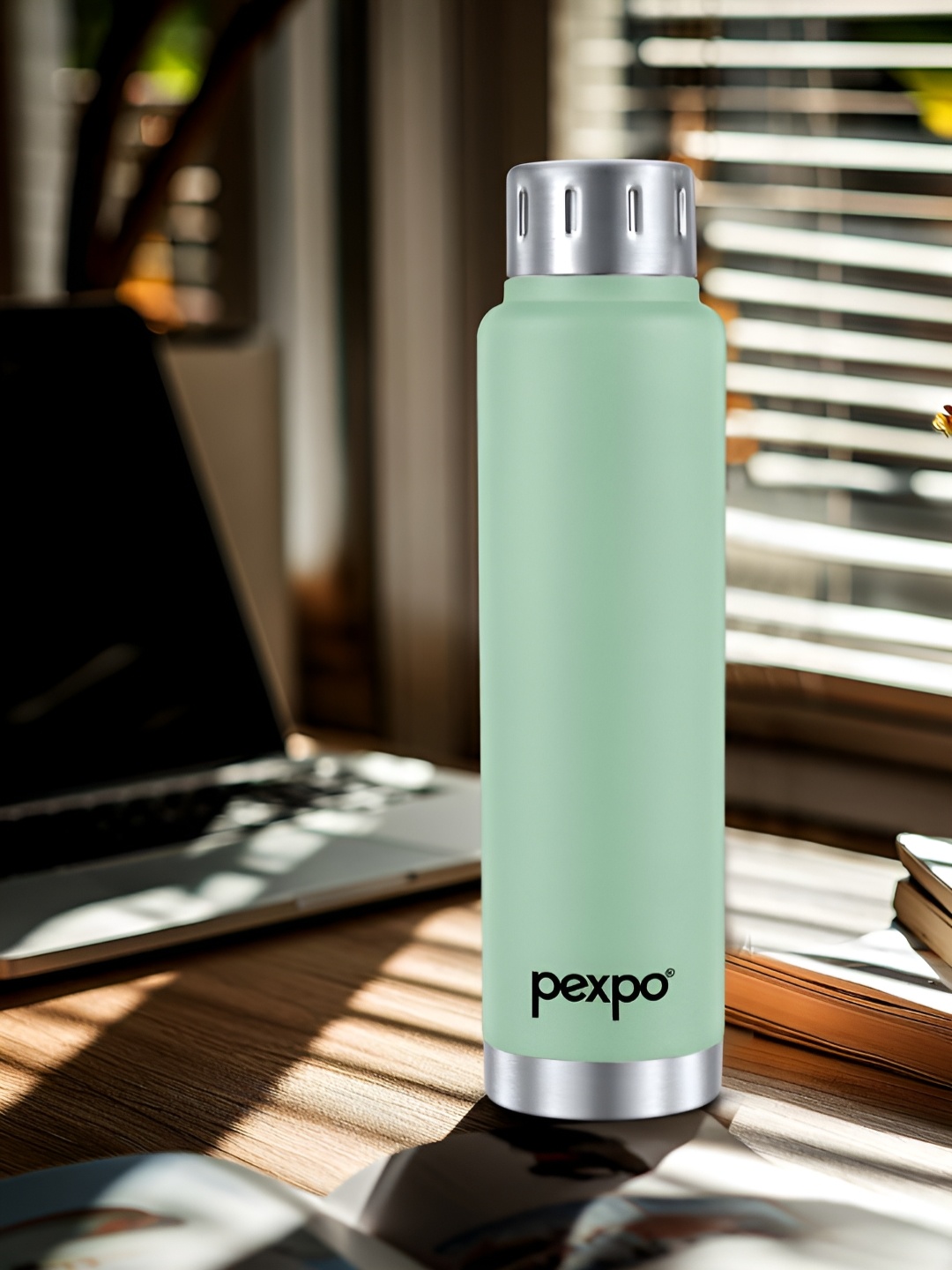 

Pexpo Cameo Sea Green Double Wall Hot & Cold Upto 810 Hrs Flask Water Bottle - 500ml