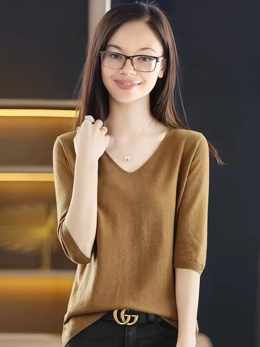 

StyleCast Top, Brown