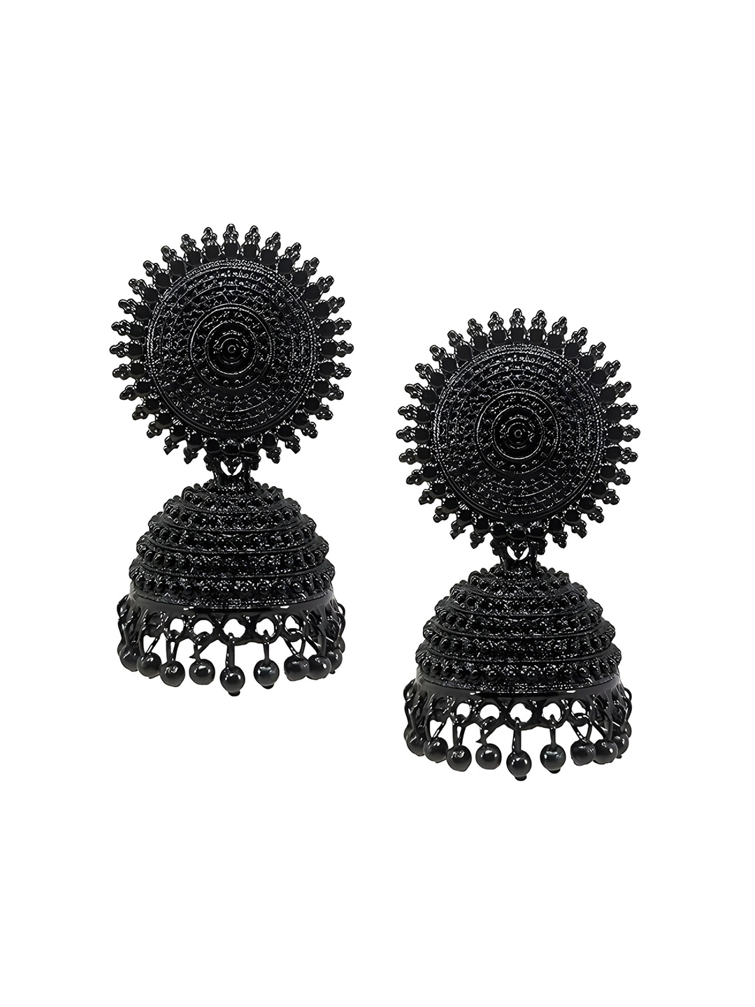 

JMBW INTERNATIONAL Gold-Plated Big Round Dome Shaped Jhumkas