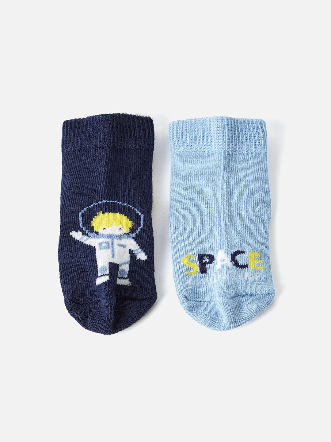 

Juniors by Babyshop Infant Boys Pack Of 2 Patterned Ankle-Length Socks, Blue