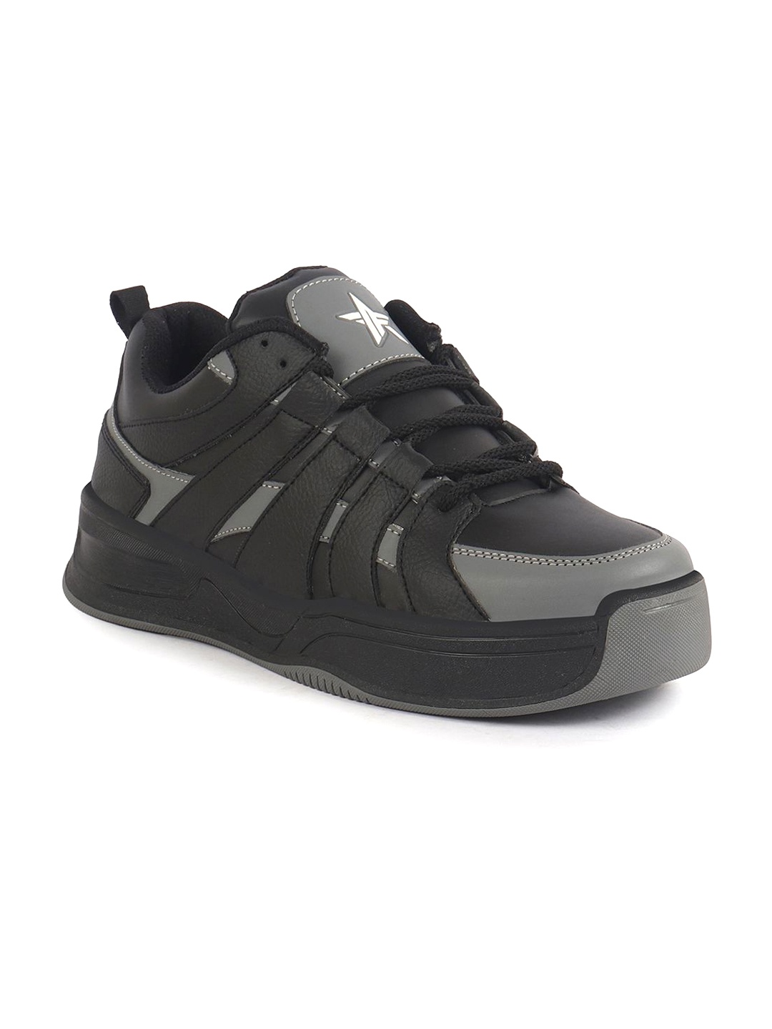 

FAUSTO Men Colorblocked Lace-Up Lightweight Sneakers, Grey